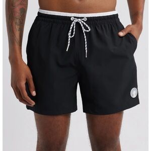 The Capes 5.5-Inch Classic Swim Trunks Chubbies Black New  with Tags Large Mesh